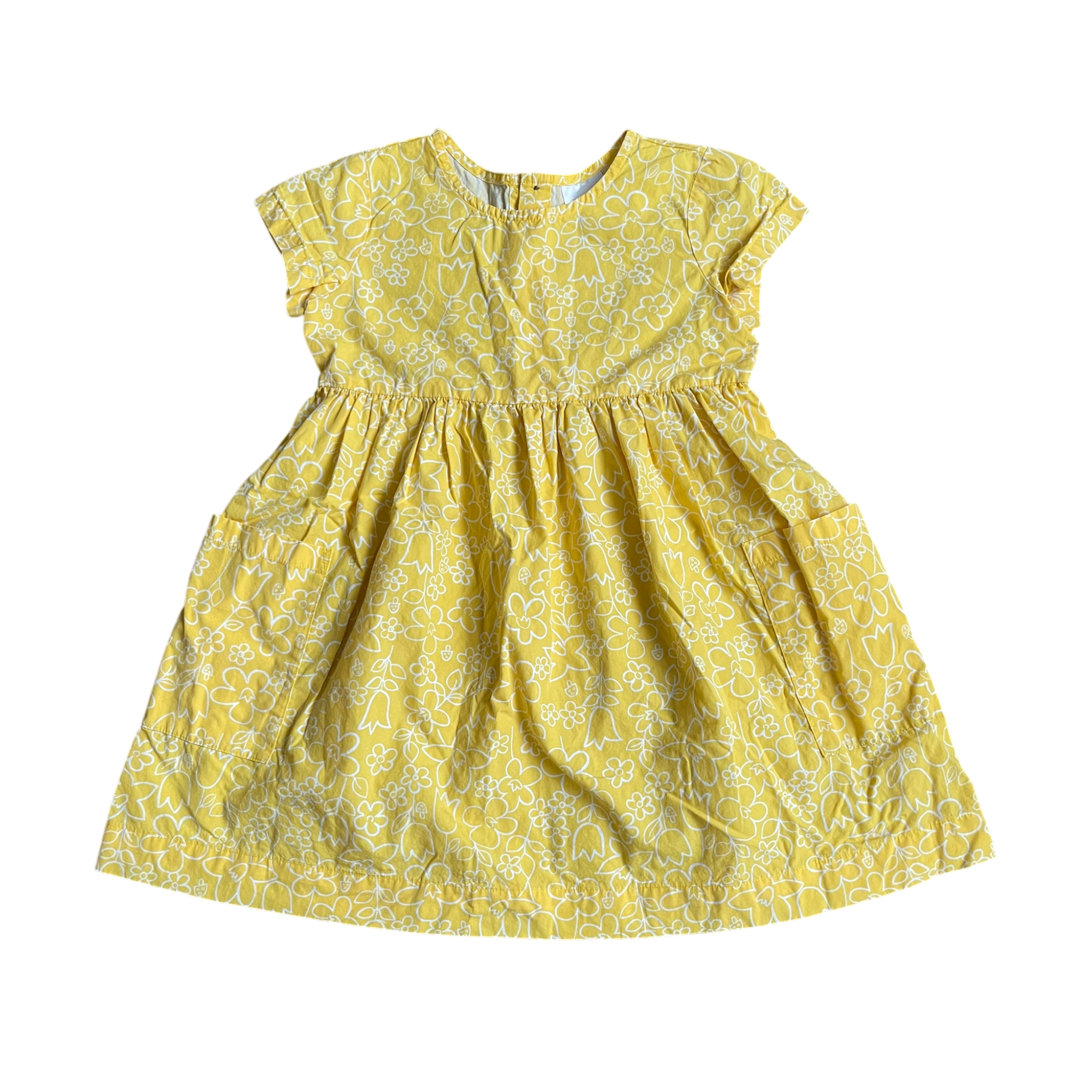 Girls Hanna Andersson yellow Dress size 6