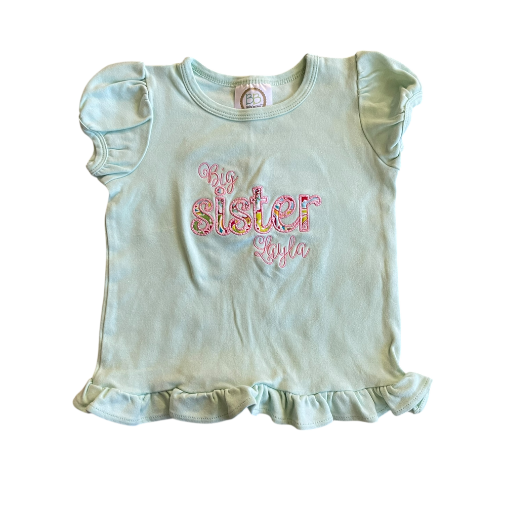 Girls blanke boutique teal T-shirt size 3