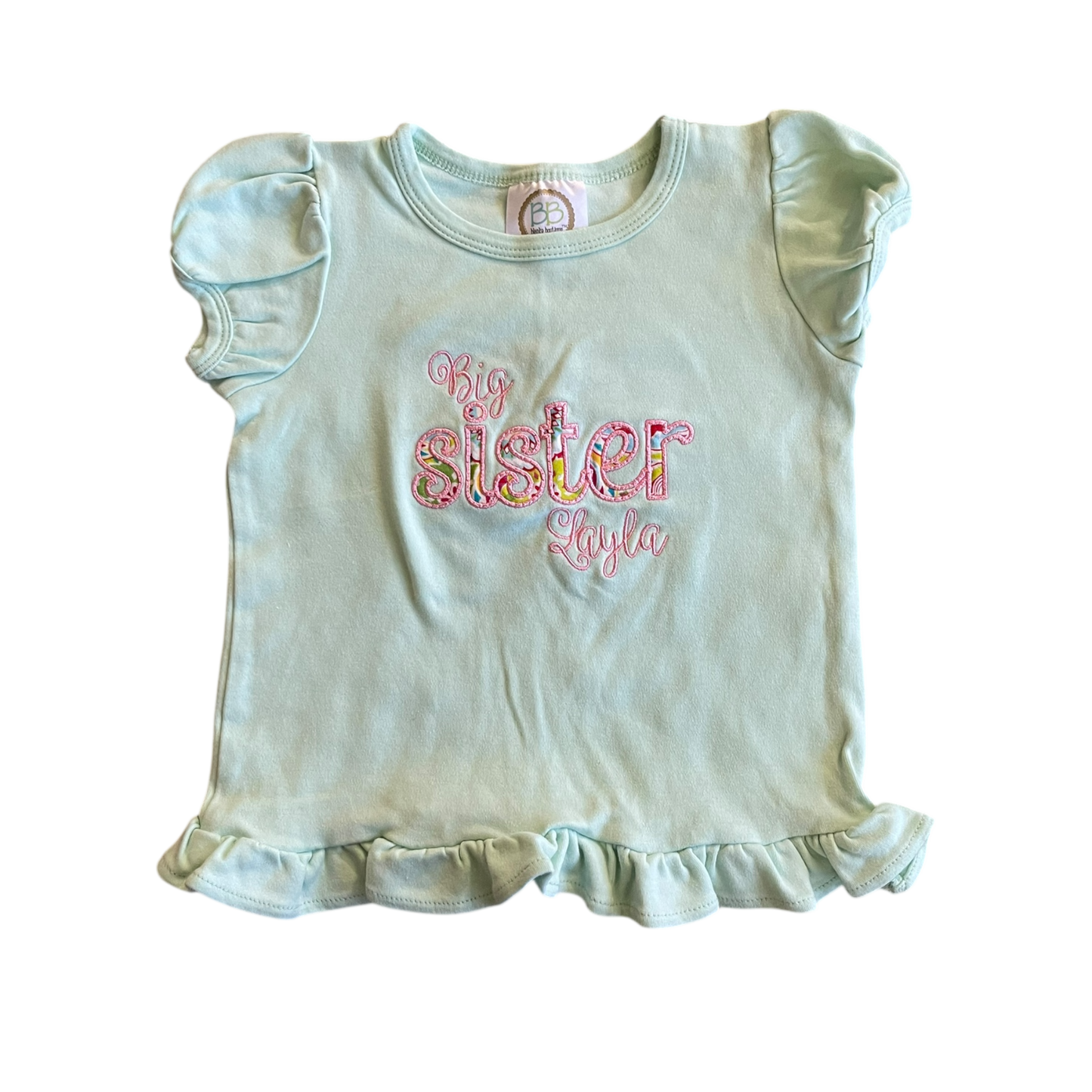 Girls blanke boutique teal T-shirt size 3