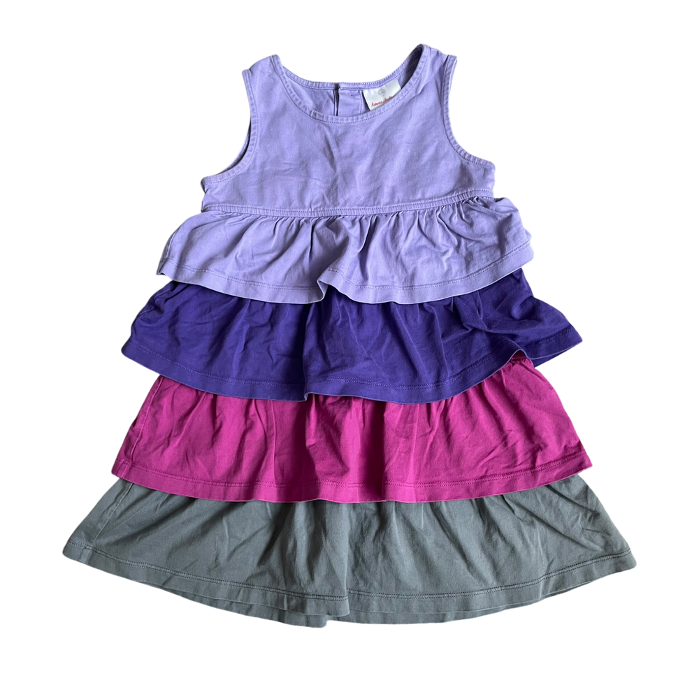 Girls Hanna Andersson gray pink purple Dress size 6
