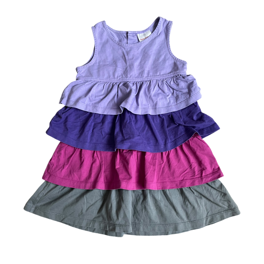 Girls Hanna Andersson gray pink purple Dress size 6