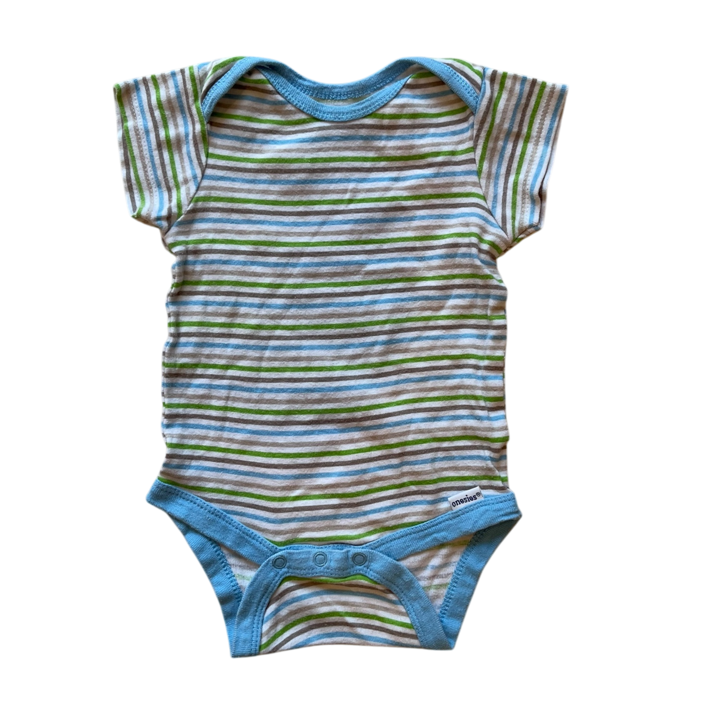 Gerber Bodysuit Light Blue with Green and Brown and White