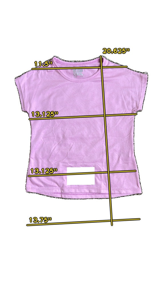 Girls 32 cool purple T-shirt size 5