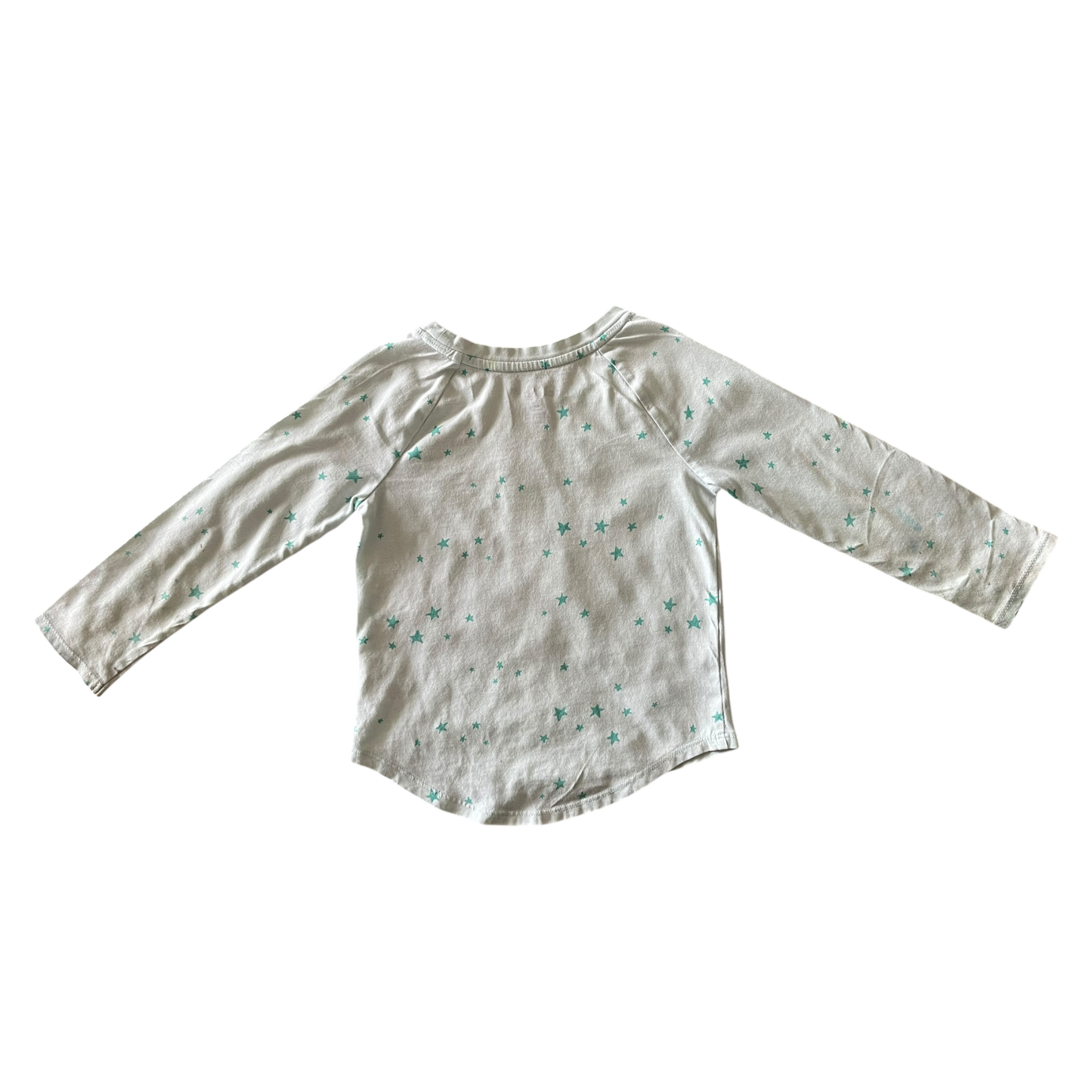 Girls Cat & Jack Blue and White Stars Long Sleeve Tee Shirt