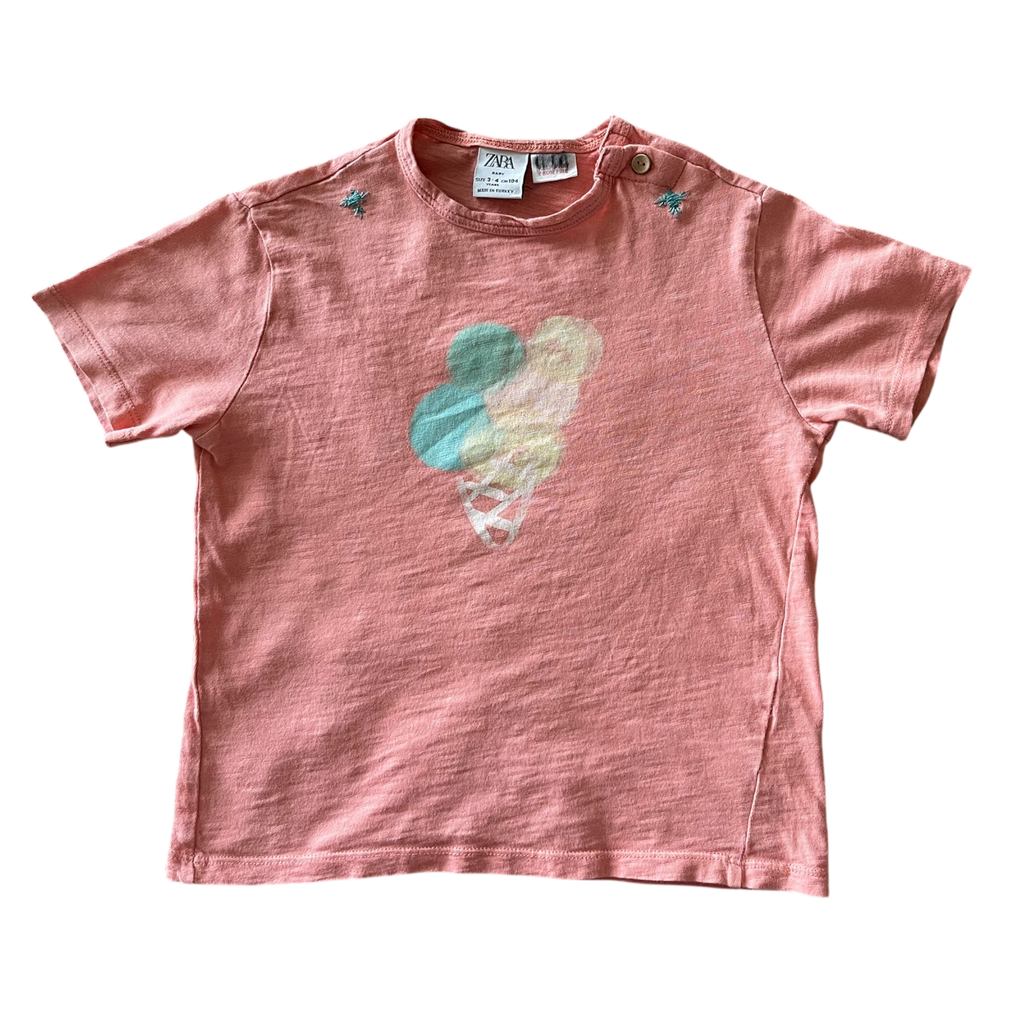 Pink Ice Cream Girls Zara Short Sleeve Tee Shirt