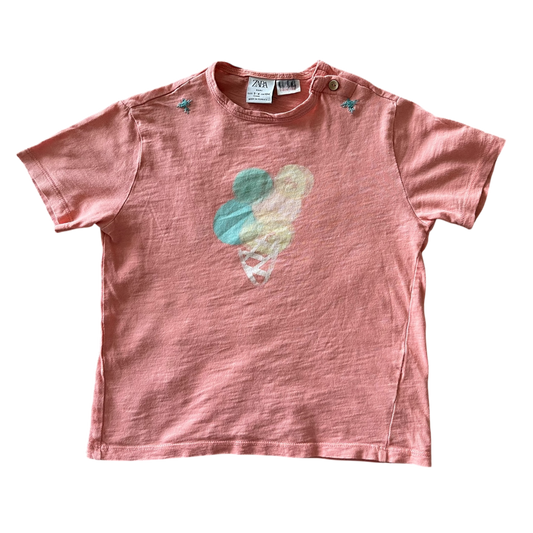 Pink Ice Cream Girls Zara Short Sleeve Tee Shirt