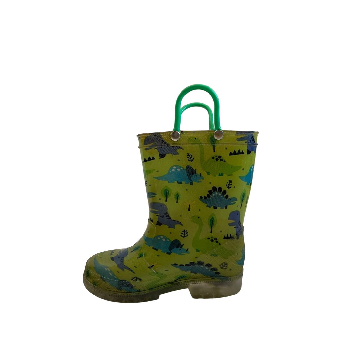Green Dinosaur Rain Boots
