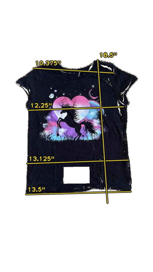 Girls place black T-shirt size 7