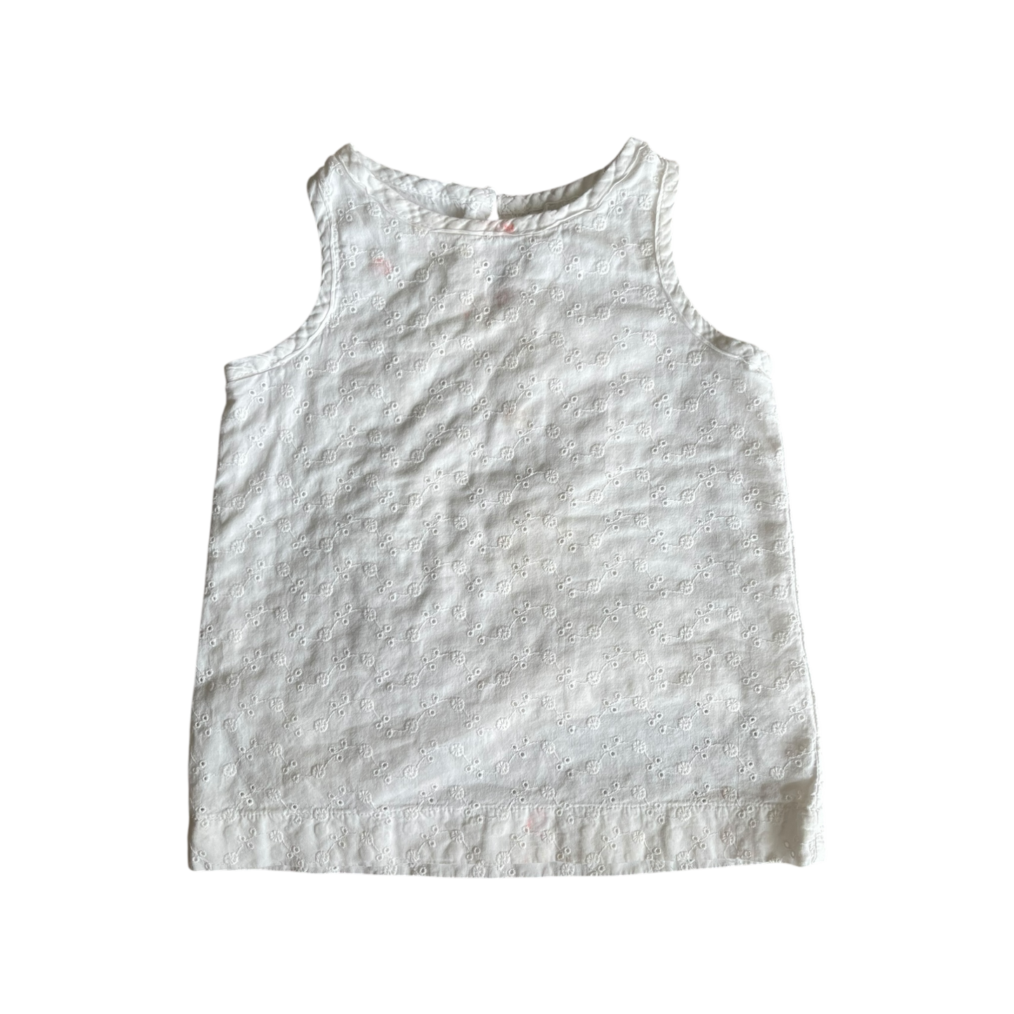 girls Lands’end white T-shirt size 4