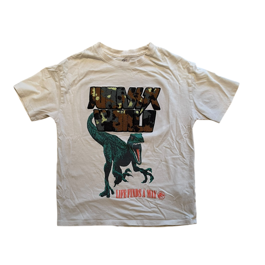 Boy jurassic world white T-shirt size 9