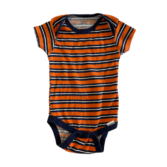 Boys Gerber orange navy with Baby bodysuit size 6 mth