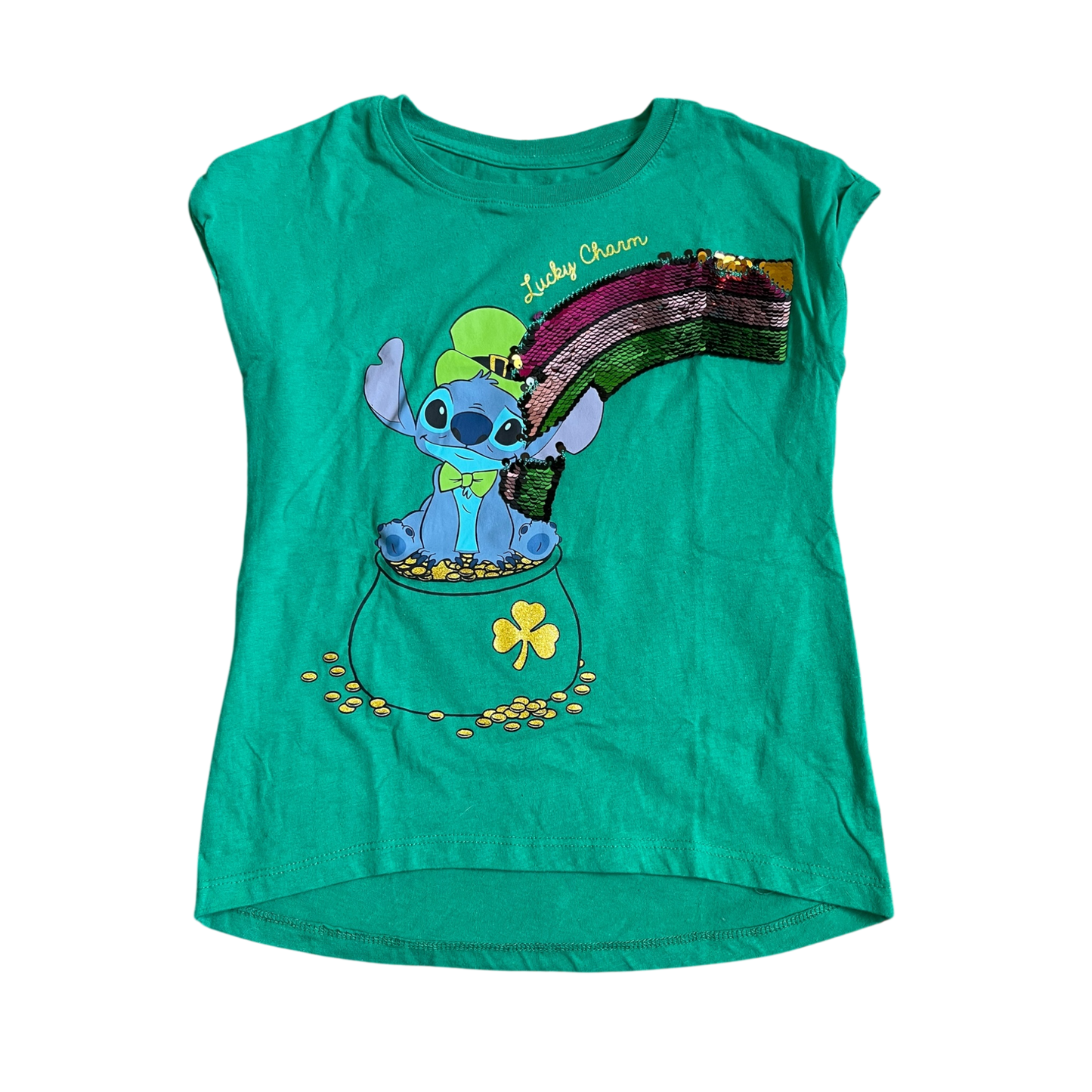 Girls Disney green T-shirt size 7