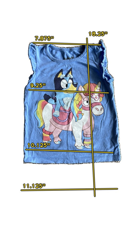 Girls bluey blue T-shirt size 4