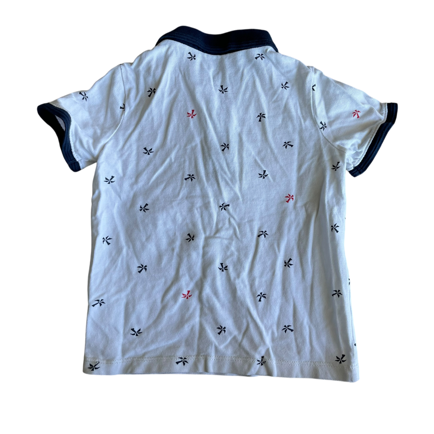 Boys Okaïdi white navy T-shirt size 5