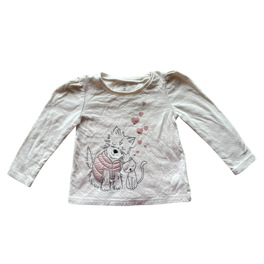 White Girls Gap Sweatshirt with Dogs