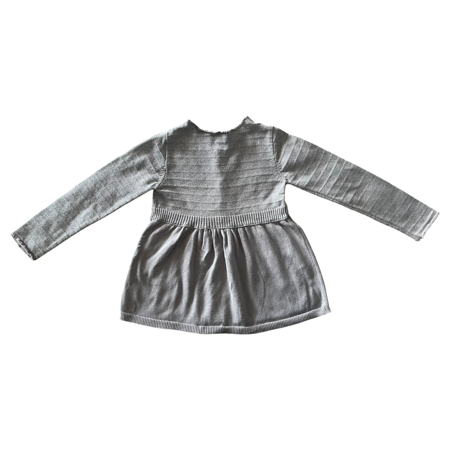 The Children’s Place Girls Gray Knit Dress with buttons (Size 5)