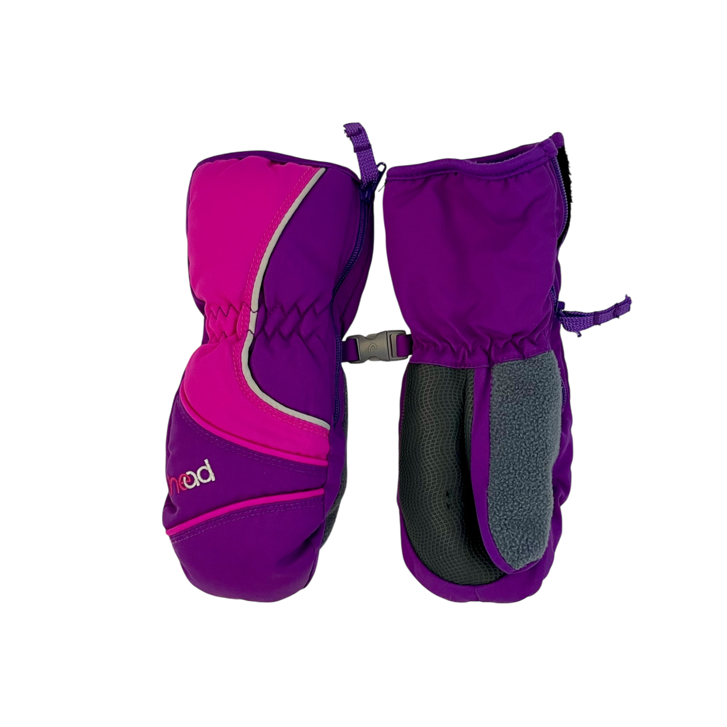 Unisex head purple with pink and gray Gloves size 3