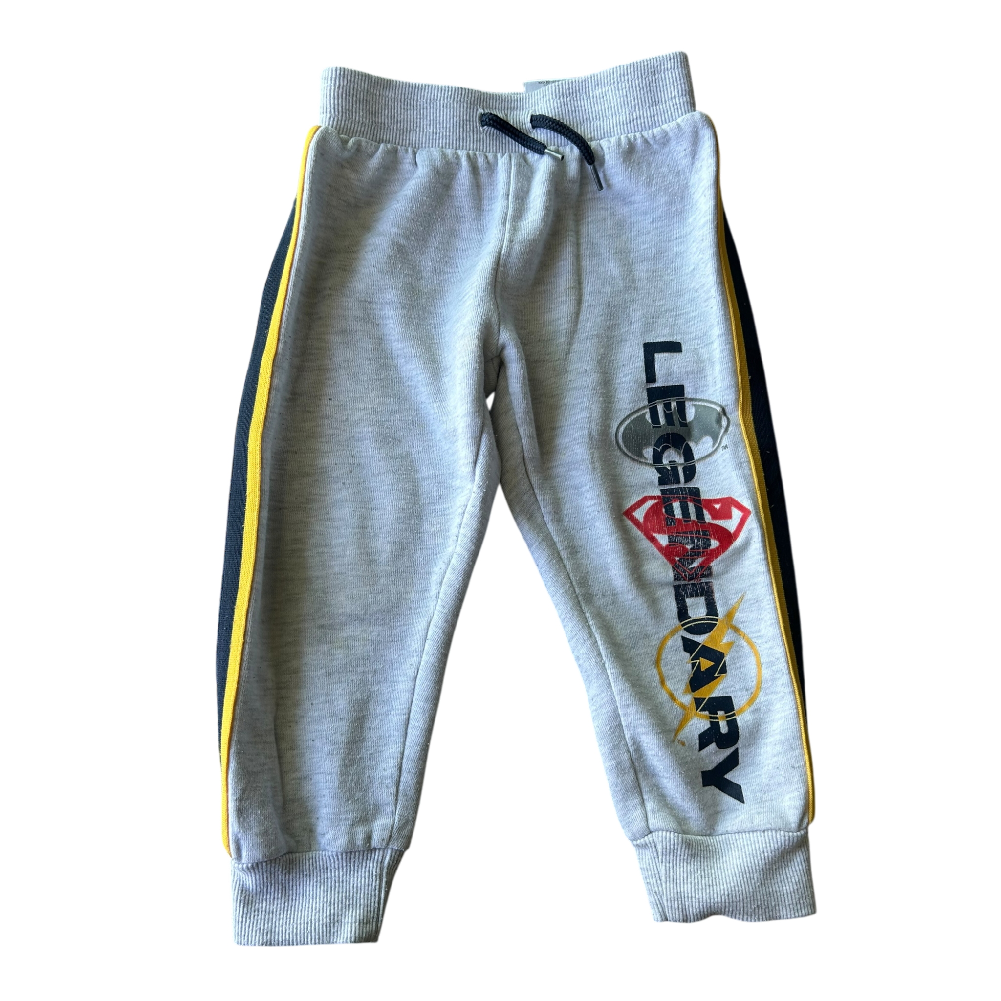 Boys DC Justices league gray navy yellow Bottom size 3