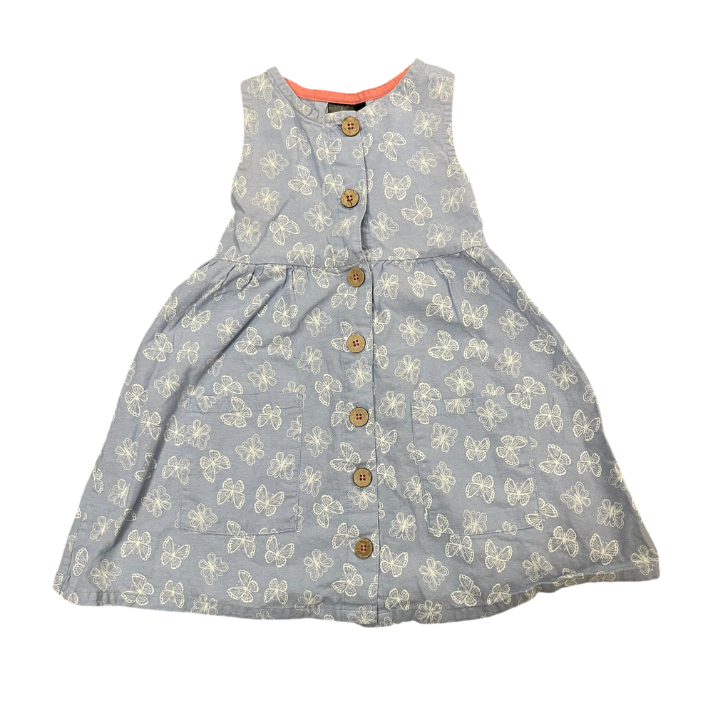 Girls picapino blue and white Dress size 4