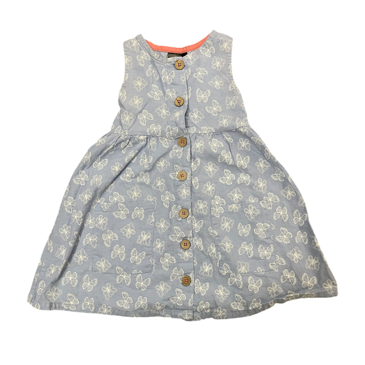 Girls picapino blue and white Dress size 4