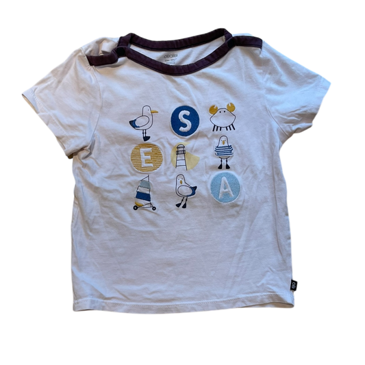 Boys obaïbi white T-shirt size 23 mth