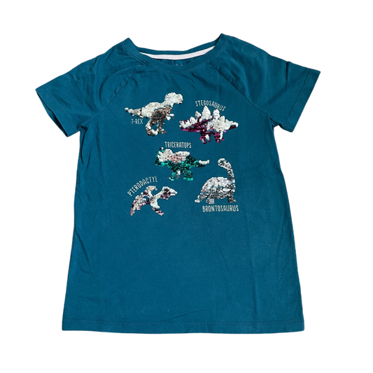 Girls cat & jack teal T-shirt size 10