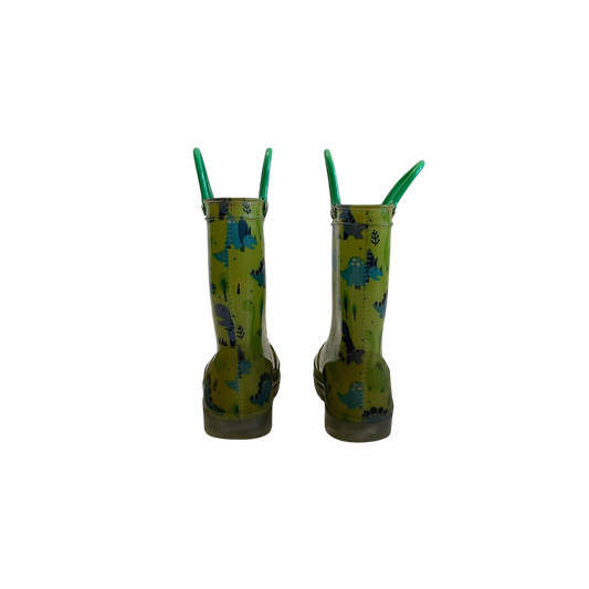 Green Dinosaur Rain Boots