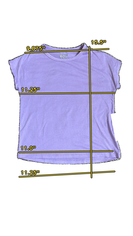 Girls 32 cool purple T-shirt size 7