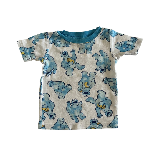 Boys sesame street white and blue T-shirt size 18 mth