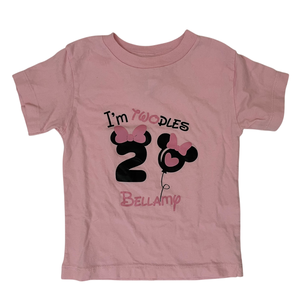 Girl Bella+Canvas kids pink T-shirt size 2
