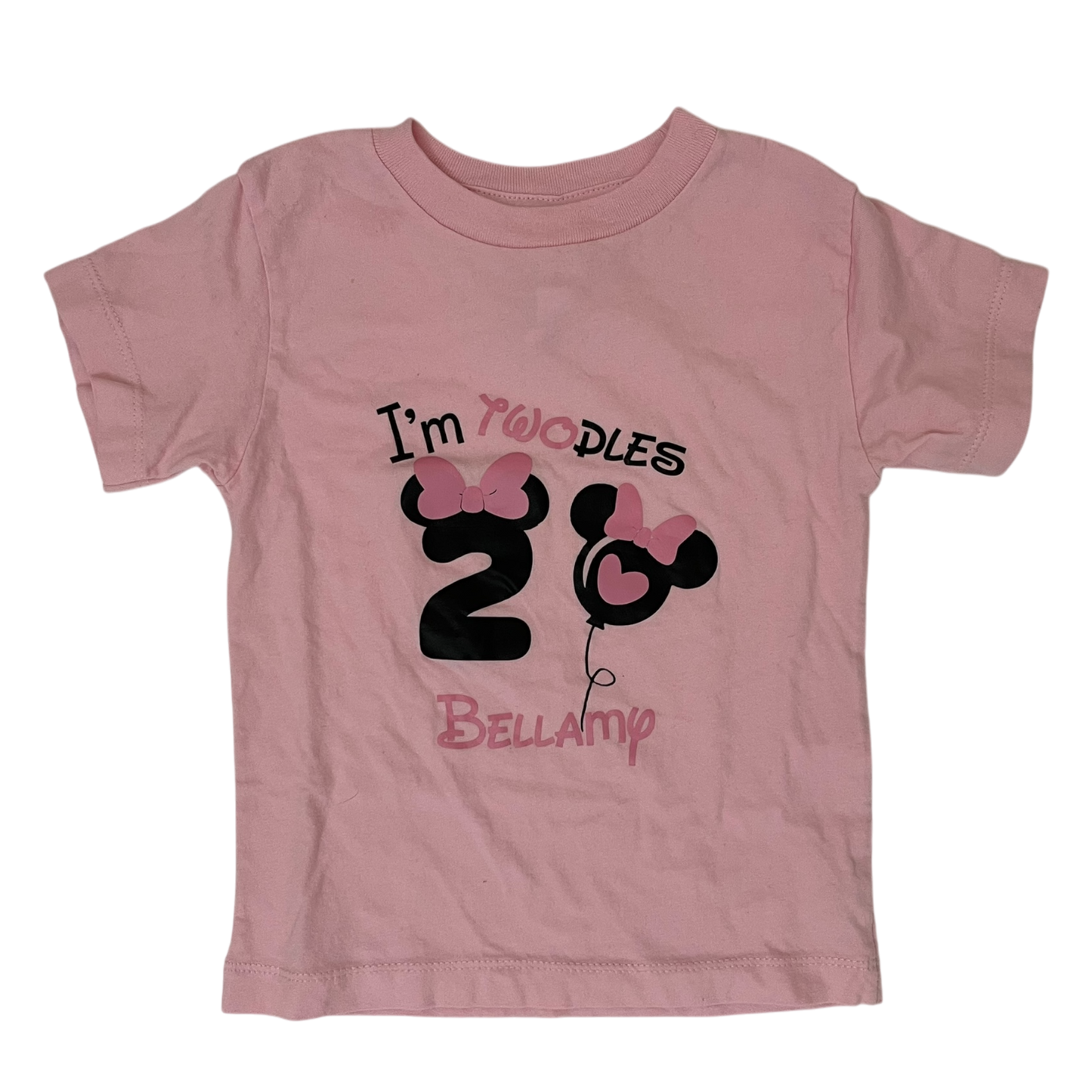 Girl Bella+Canvas kids pink T-shirt size 2