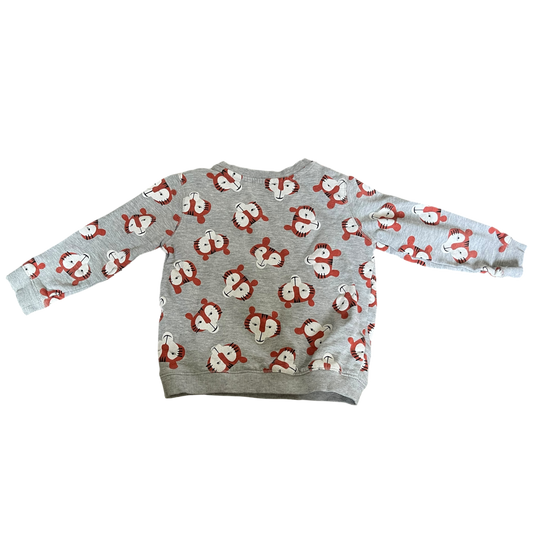 Boys du pareil gray red white Sweatshirt size 4