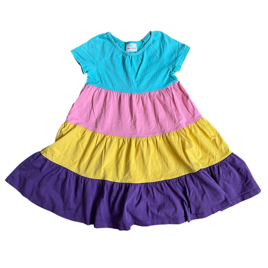 Girls Hanna Andersson blue pink yellow purple Dress size 10