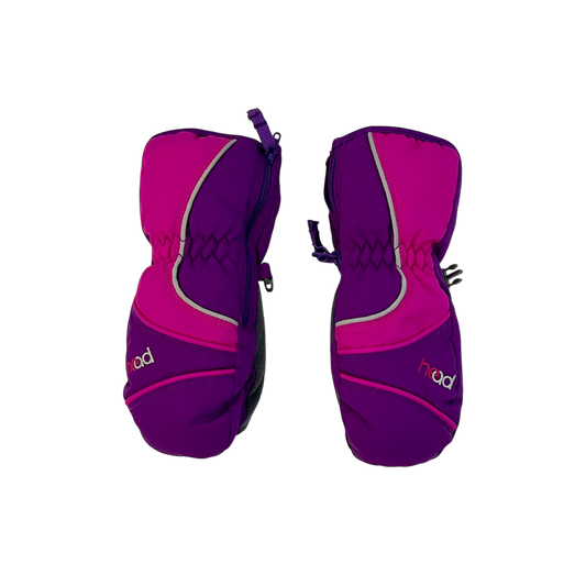 Unisex head purple with pink and gray Gloves size 3