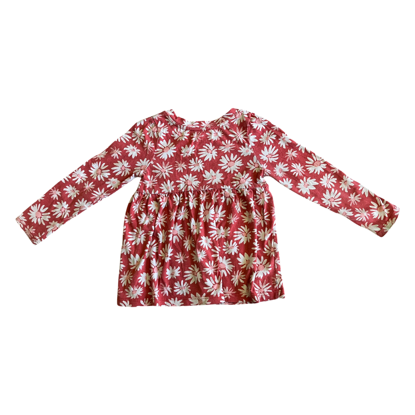 Girls cat & jack red & white Dress size 3