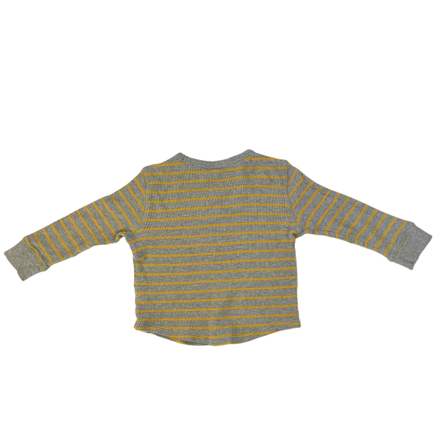 Long Sleeve Tee with Yellow with Gray Stripes
