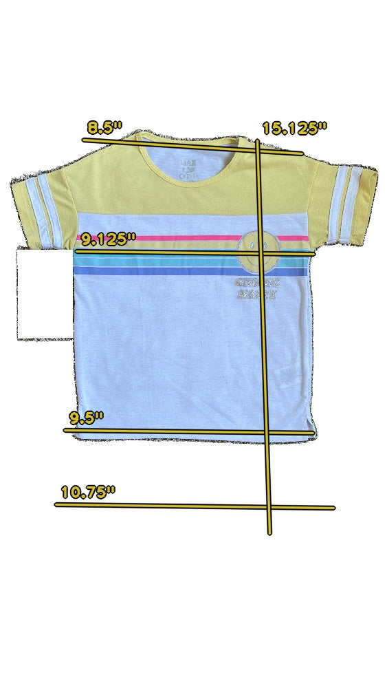 Girls max & olivia yellow and white Pajama size 7