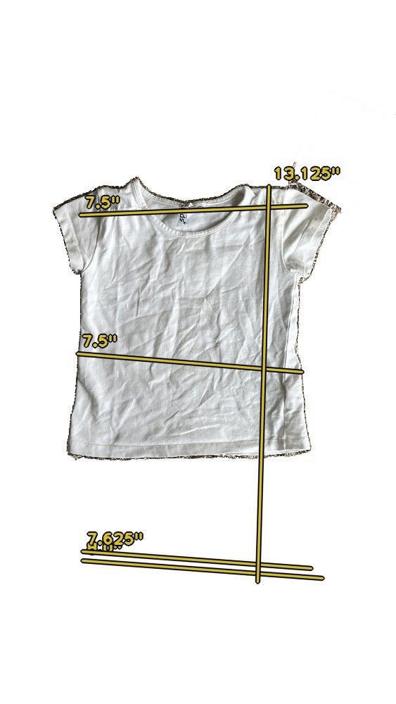 girls CR Kids white T-shirt size 6