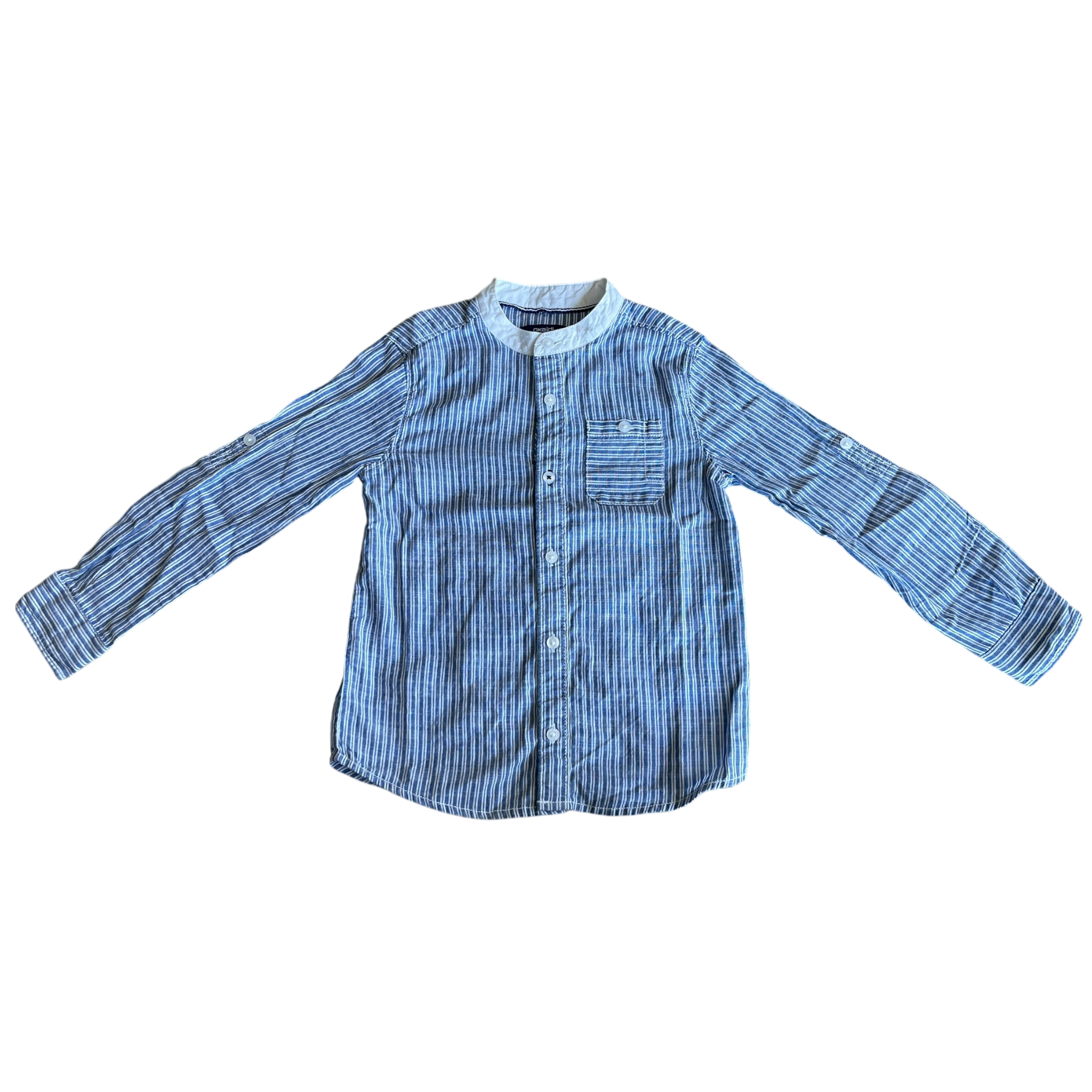 Boys Okaïdi blue and white T-shirt size 5
