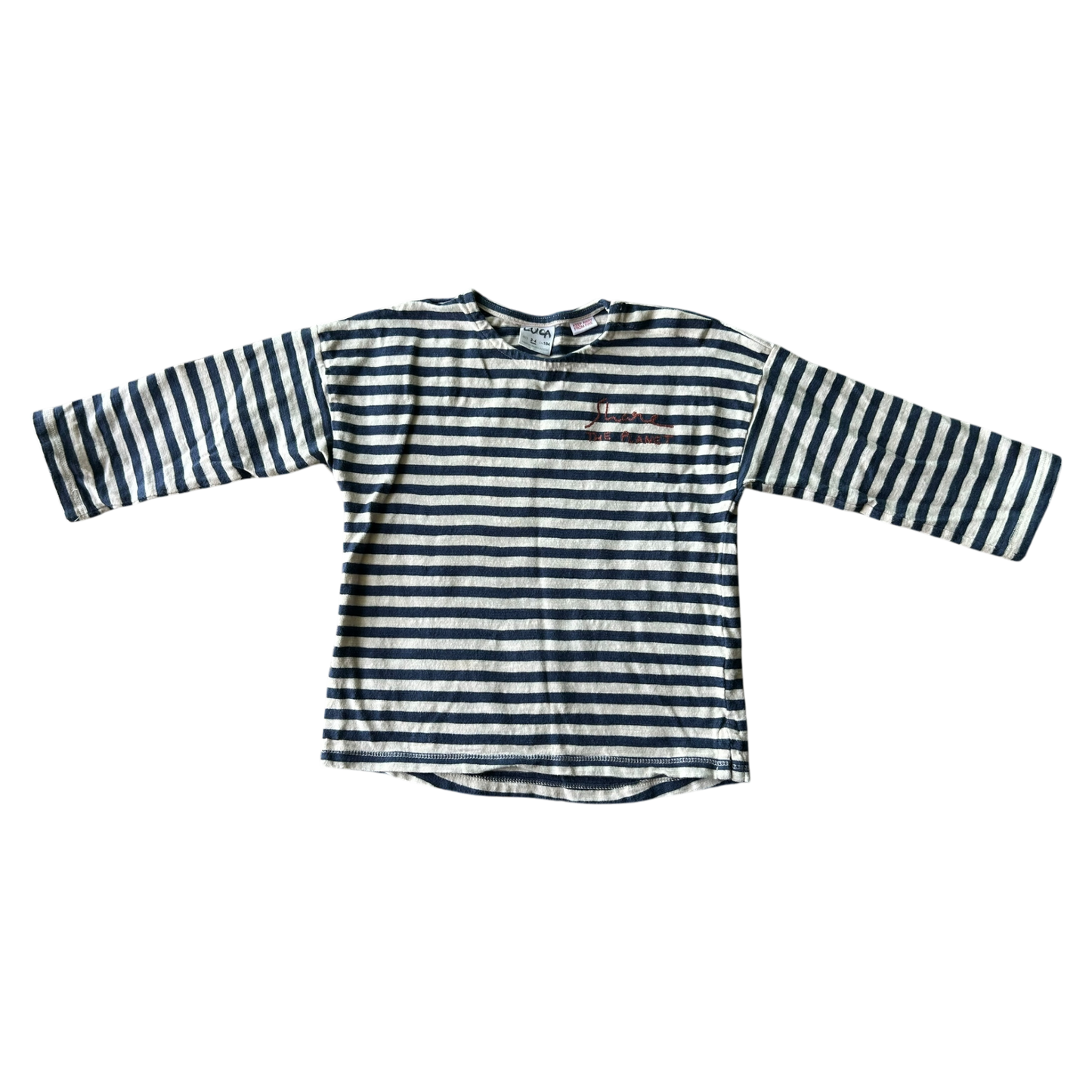 Boys Zara blue and white T-shirt size 3