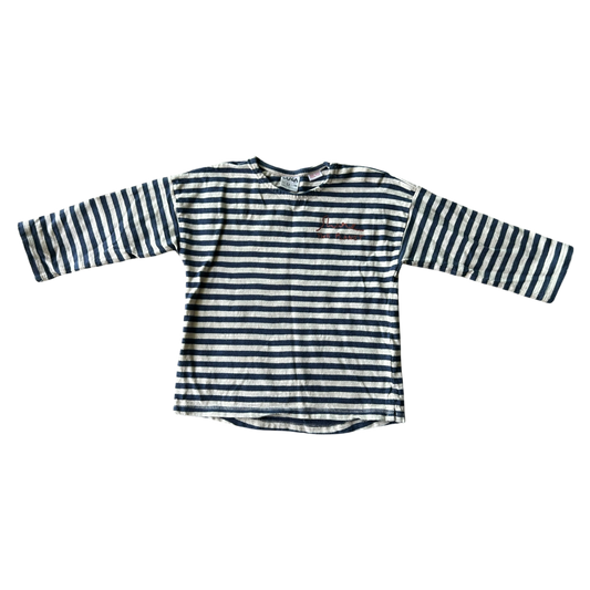 Boys Zara blue and white T-shirt size 3