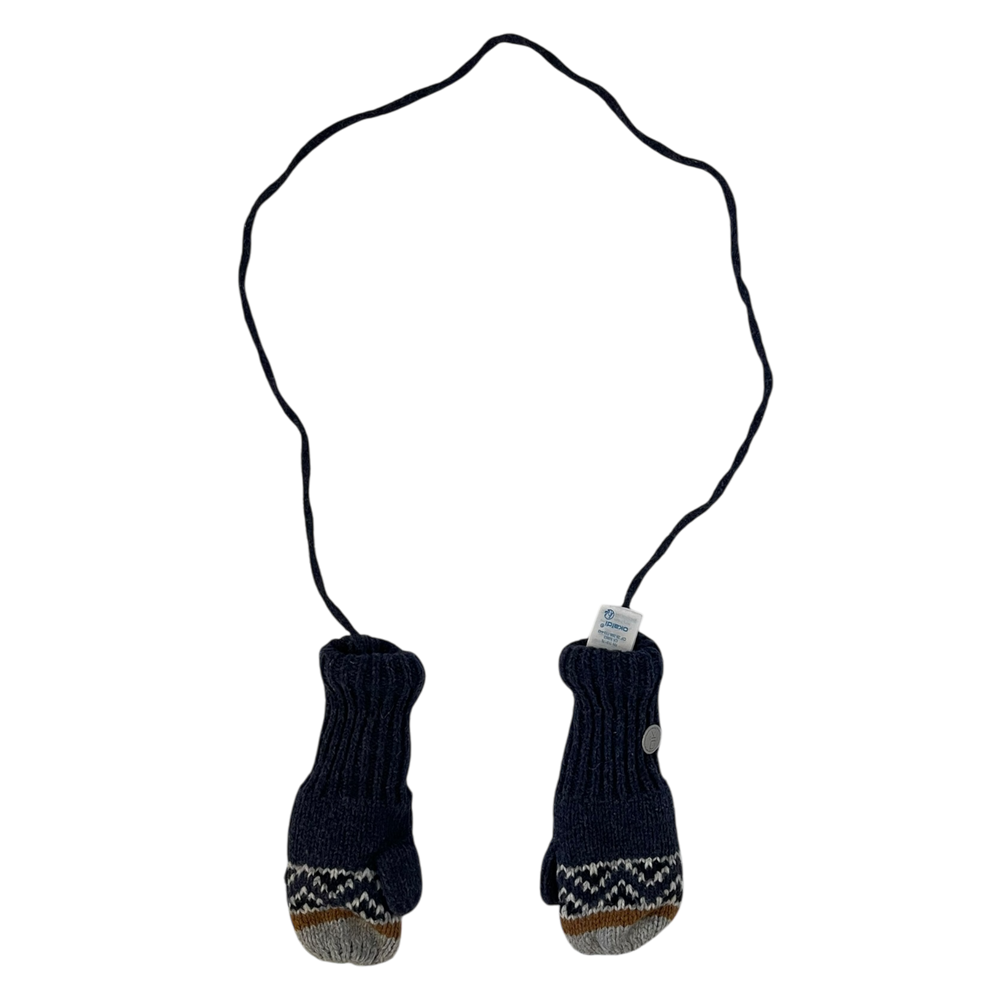 Boys okaïdi blue with gray and brown Gloves size 2