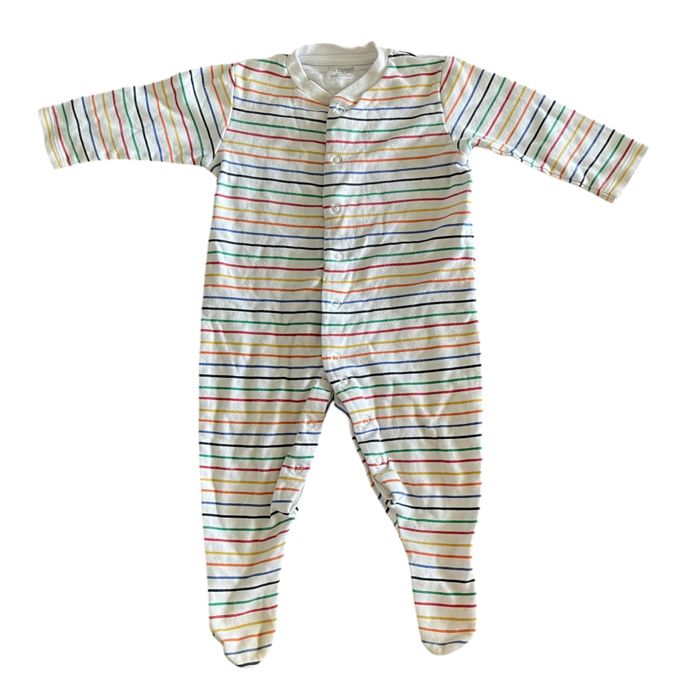 Boys primark white & multicolor Onesie size 6 mth