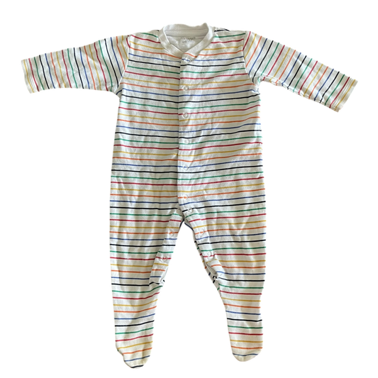 Boys primark white & multicolor Onesie size 6 mth