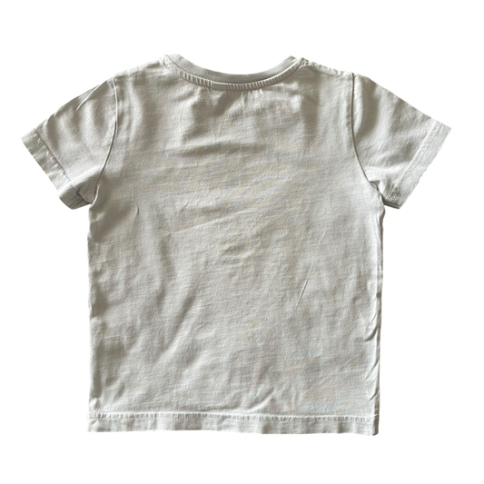 Boys White Football Okaïdi Short Sleeve Tee Shirt