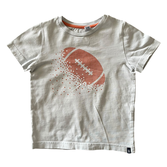Boys White Football Okaïdi Short Sleeve Tee Shirt