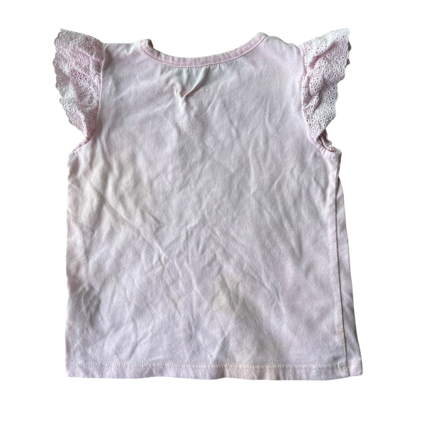 Girls Pink Peppa Pig and Unicorn Short Sleeve Tee Shirt