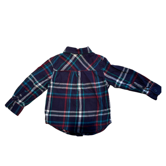 Boy okie dokie navy with green and gray T-shirt size 2