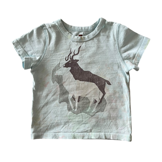 Boys Light Blue Deer Tea Short Sleeve Tee Shirt