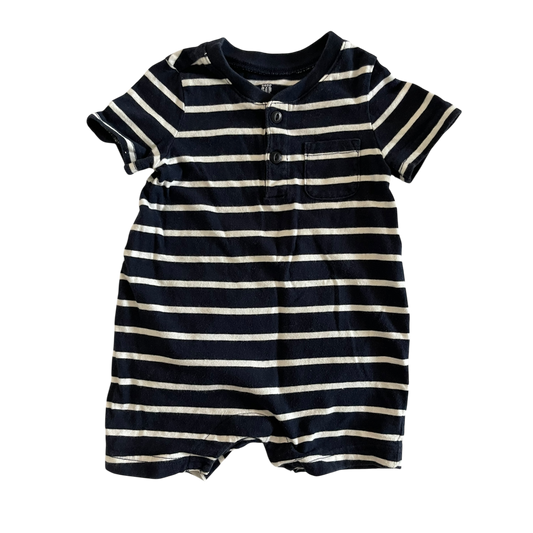 Boys gap navy white Baby bodysuit size 6 mth